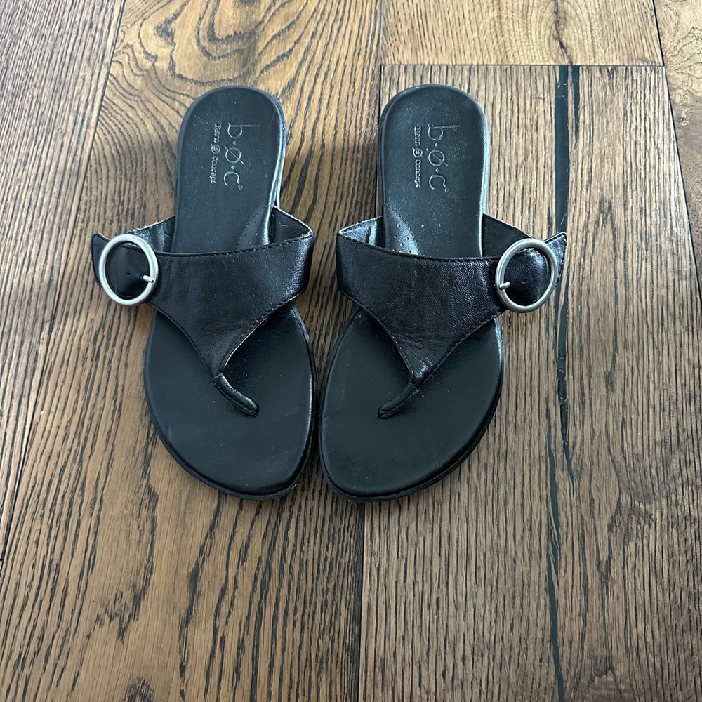 b.o.c. Black Sandals Casual Comfort